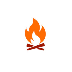Simple campfire icon