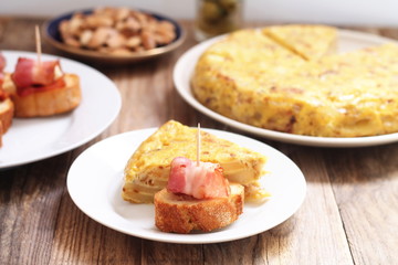 Tortilla and other Spanish appetizers