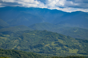 Fototapeta na wymiar Beautiful view of the mountains of Abkhazia