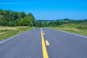 Road in countryside in summer