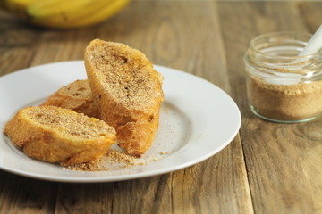 Homemade small French toast