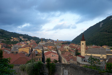 Obraz premium Finale Ligure von oben