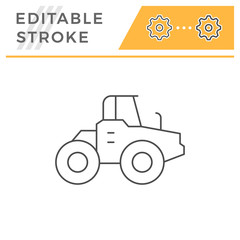 Agricultural tractor line icon