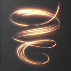 Golden shiny lines vector background. EPS10
