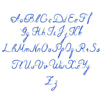 Alphabet, lettering, handwritten, font, classic