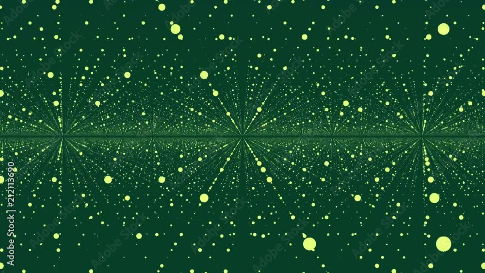 Poster Abstract beautiful geometric background with moving dots. Plexus fantasy abstract technology. Abstract animation with points