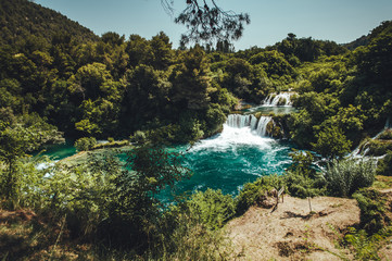 Croatia, Krka - National Park With Waterfalls in The Forest