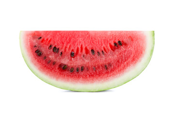 One slice of tasty fresh watermelon isolated on white background