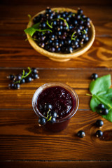 sweet jam of black currant berries