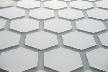 WHITE hexagons texture
