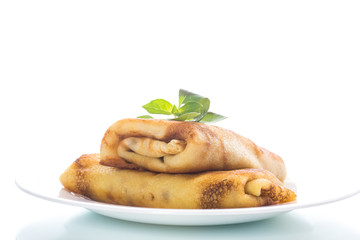 fried thin pancakes stuffed