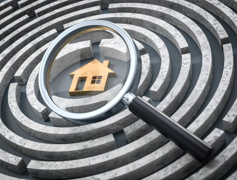 3D Labyrinth Wohnungsuche