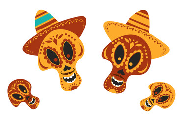 Mexican sugar skull, design t-shirts. Mexico skull.