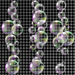 Colorful bubbles on a transparent background.