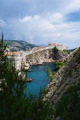 Fototapeta na wymiar Blick auf Dubrovnik - Stadtmauer - Kroatien