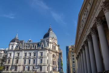 Fototapeta na wymiar Buenos Aires City Hall - Palacio Municipal de la Ciudad de Buenos Aires and Metropolitan Cathedral - Buenos Aires, Argentina