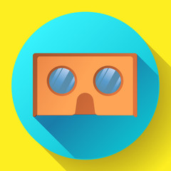 cardboard virtual reality glasses vector vr icon
