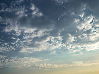 Clouds in the blue sky