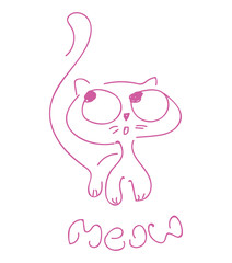 Fototapeta premium Cat print