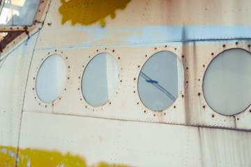 window of old aircraft