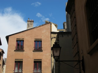 Fototapeta na wymiar Rues Vieux Lyon + lanterne