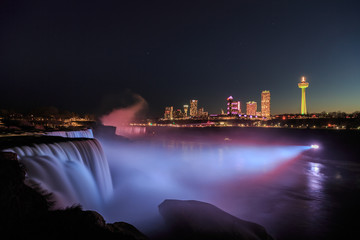 Niagara Falls view at night