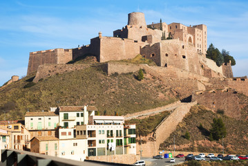 Fototapeta na wymiar General view of Castle of Cardona in winter day. Catalonia