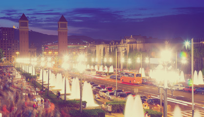 Naklejka premium Plaza de Espana in Barcelona, Spain