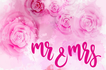 Mr & Mrs wedding background