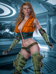 Futuristic Woman Soldier  © Mars Lewis
