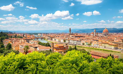 Fototapeta na wymiar Florence skyline on a sunny day