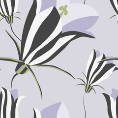 Bright modern floral pattern vector seamless