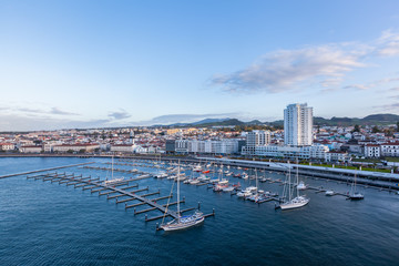 Obraz premium Ponta Delgada, capital city of the Azores