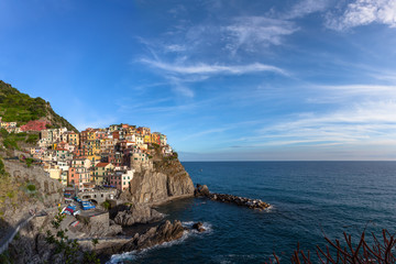 the town of Manarola in Cinque Terre National Park (Parco Nazionale delle Cinque Terre)