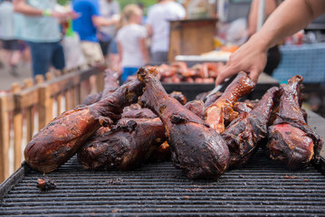 Grilled turkey legs are delicious fair food