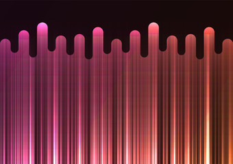 Fototapeta premium pink melt line overlap in dark background, layer motion backdrop, simple technology template, vector illustration
