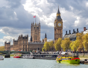 Westminster palace (Houses of Parliament) and Big Ben, London, UK - obrazy, fototapety, plakaty