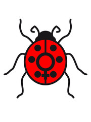 frau weiblich zeichen symbol venus mädchen baby kind marienkäfer klein süß niedlich rot punkte schwarz krabbeln frühling