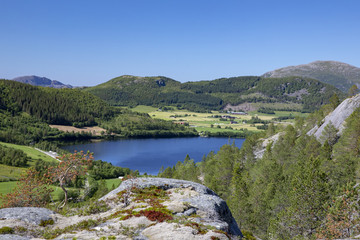 Fototapeta na wymiar Hike to mount Lysingen in Nordland county Northern Norway