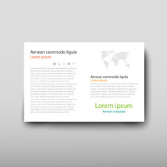 Leaflet cover presentation abstract geometric background, layout in A4 set technology brochure flyer design template vector shadow