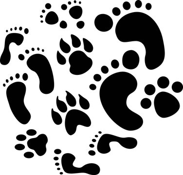 footprints stencils art