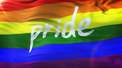 LGBT PRIDE Realistic Waving Flag Background with flare 
