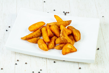 Fried potato slices
