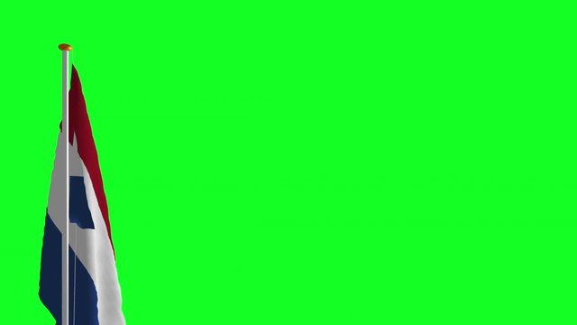 Netherlands national flag on green screen