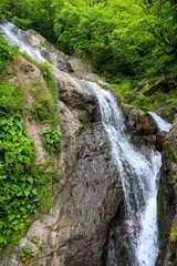 Waterfall of St. Andrew near Sarpi town in Adjara, Georgia