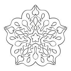 mandala pattern illustration vector for t-shirt  mandala coloring book