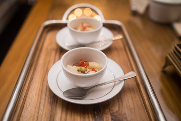 ceviche com maçã verde