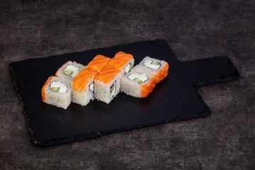 Japanese roll with salmon