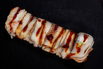 Japanese roll with eel