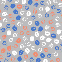 Generative random pattern with chatbot and bubbles